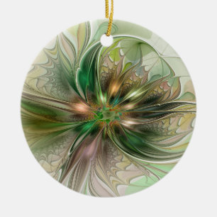 Farbige Fantasie Moderne Abstrakte Fraktal-Blume Keramik Ornament