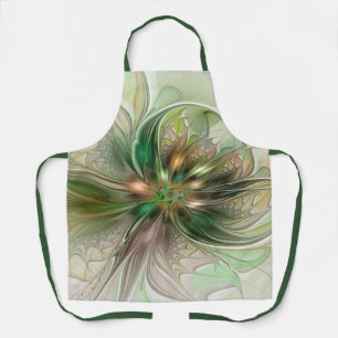 Farbige Fantasie Moderne Abstrakte Fraktal-Blume Schürze