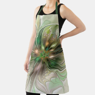 Farbige Fantasie Moderne Abstrakte Fraktale Blume Schürze