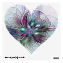 Farbige Fantasie Moderne Fraktale Blumenherz