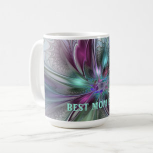 Farbige Fantasy-Abstrakte Fraktal-Blume Beste Mutt Kaffeetasse