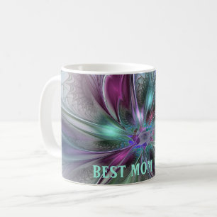 Farbige Fantasy-Abstrakte Fraktal-Blume Beste Mutt Kaffeetasse