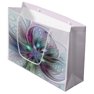 Farbige Fantasy-Abstrakte Moderne Fraktal-Blume Große Geschenktüte