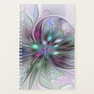 Farbige Fantasy-Abstrakte Moderne Fraktal-Blume Planer