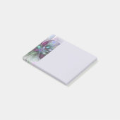 Farbige Fantasy-Abstrakte Moderne Fraktal-Blume Post-it Klebezettel (angewinkelt)