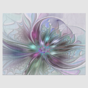 Farbige Fantasy-Abstrakte Moderne Fraktal-Blume Seidenpapier