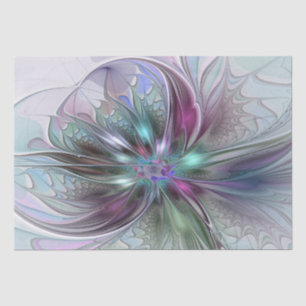 Farbige Fantasy-Abstrakte Moderne Fraktal-Blume Seidenpapier