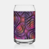 Farbige Fantasy-Abstrakte Trippy-Lila-Fraktal Dosenglas (Links)