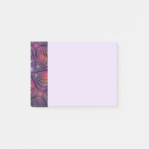 Farbige Fantasy-Abstrakte Trippy-Lila-Fraktal Post-it Klebezettel