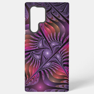 Farbige Fantasy-Abstrakte Trippy-Lila-Fraktal Samsung Galaxy Hülle