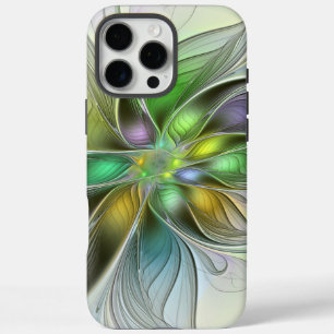 Farbige Fantasy-Blumen-Moderne-Abstrakte-Fraktal iPhone 16 Pro Max Hülle