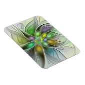 Farbige Fantasy-Blumen-Moderne-Abstrakte-Fraktal Magnet (Rechte Seite)