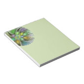 Farbige Fantasy-Blumen-Moderne-Abstrakte-Fraktal Notizblock (angewinkelt)