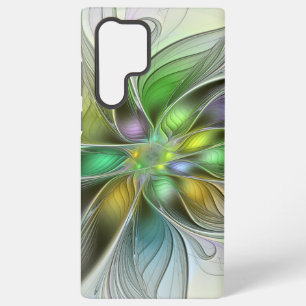 Farbige Fantasy-Blumen-Moderne-Abstrakte-Fraktal Samsung Galaxy Hülle