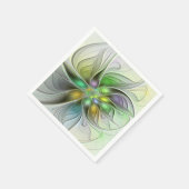 Farbige Fantasy-Blumen-Moderne-Abstrakte-Fraktal Serviette (Ecke)