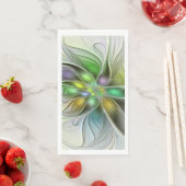 Farbige Fantasy-Blumen-Moderne-Abstrakte-Fraktal Serviette (Beispiel)