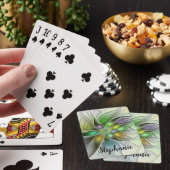 Farbige Fantasy-Blumen-Moderne-Abstrakte-Fraktal Spielkarten (In Situ)