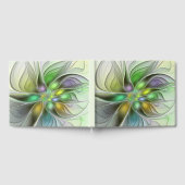 Farbige Fantasy-Blumen-Moderne Abstrakte Fraktale Gästebuch (Voll)