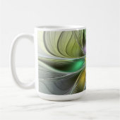 Farbige Fantasy-Blumen-Moderne Abstrakte Fraktale Kaffeetasse (Links)