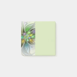 Farbige Fantasy-Blumen-Moderne Abstrakte Fraktale Post-it Klebezettel