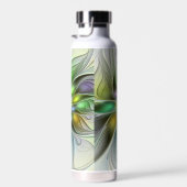Farbige Fantasy-Blumen-Moderne Abstrakte Fraktale Trinkflasche (Rechts)