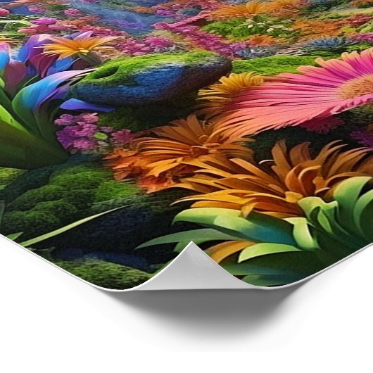 Farbige Fantasy-Landschaft Poster (Ecke)