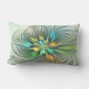 Farbige Fantasy Moderne Abstrakte Blume Fraktal Kissen Für Draußen