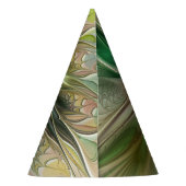 Farbige Fantasy Moderne Abstrakte Fraktal-Blume Partyhütchen (Rückseite)
