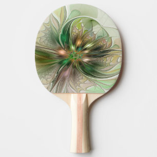 Farbige Fantasy Moderne Abstrakte Fraktal-Blume Tischtennis Schläger