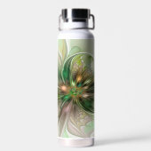 Farbige Fantasy Moderne Abstrakte Fraktal-Blume Trinkflasche (Rückseite)
