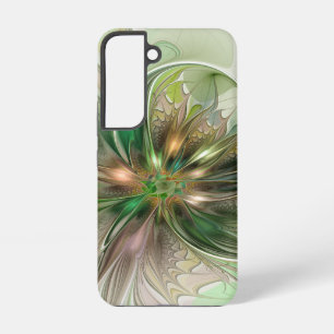 Farbige Fantasy Moderne Abstrakte Fraktale Blume Samsung Galaxy Hülle