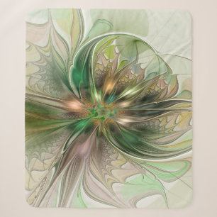 Farbige Fantasy Moderne Abstrakte Fraktale Blume Sherpadecke