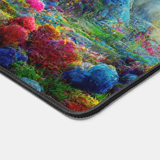 Farbige Fantasy-Panorama-Landschaft Monogramm Schreibtischunterlage (Ecke)