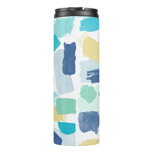 Farbige Farbanschläge und Monogramm Thermosbecher (Rückseite)