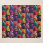 farbige Farbblöcke Sherpadecke (Vorderseite (Horizontal))