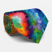 Farbige Farbe abstrakt Krawatte (Gerollt)