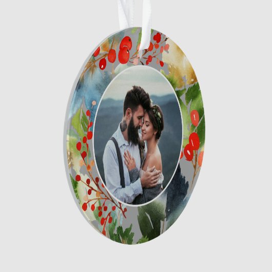 Farbige Farbe | Festlicher Foto Ornament (Vorderseite)