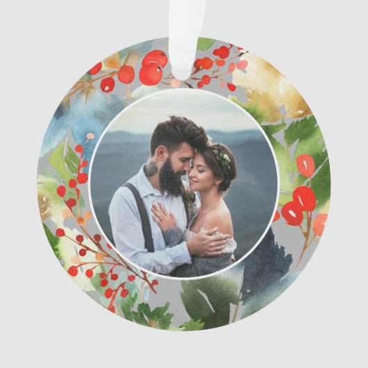 Farbige Farbe | Festlicher Foto Ornament (Vorderseite)