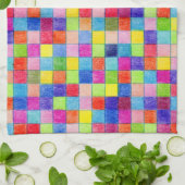 Farbige Farbe im Muster der Grafik Geschirrtuch (Gefaltet)