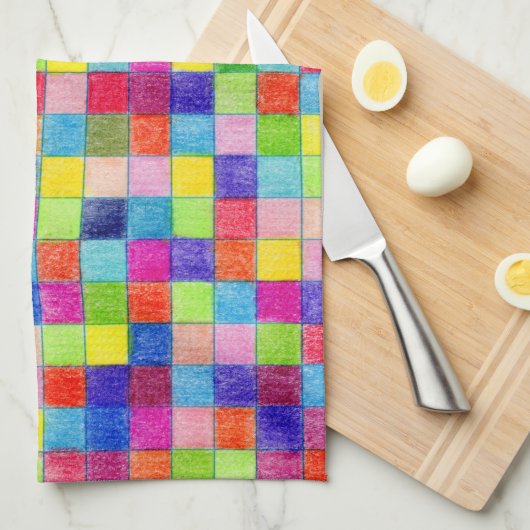 Farbige Farbe im Muster der Grafik Geschirrtuch (Viertel Falte)