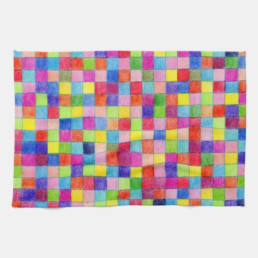 Farbige Farbe im Muster der Grafik Geschirrtuch (Horizontal)