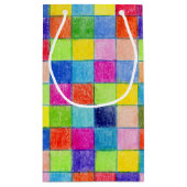 Farbige Farbe im Muster der Grafik Kleine Geschenktüte (Rückseite)