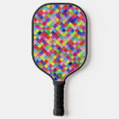 Farbige Farbe im Muster der Grafik Pickleball Schläger (Rückseite)