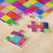 Farbige Farbe im Muster der Grafik Puzzle (Seite)