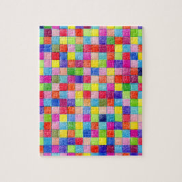 Farbige Farbe im Muster der Grafik Puzzle