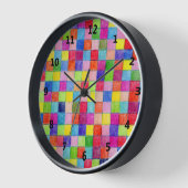 Farbige Farbe im Muster der Grafik Uhr (Winkel)