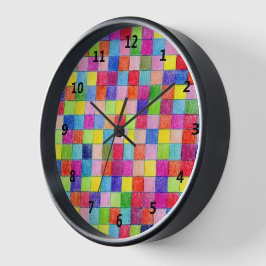 Farbige Farbe im Muster der Grafik Uhr (Winkel)