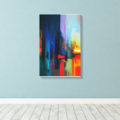 Farbige Farbe Mix Kunst Leinwanddruck (Insitu (Holzboden))