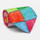 Farbige Farben in den Graph Paper Squares Krawatte (Gerollt)