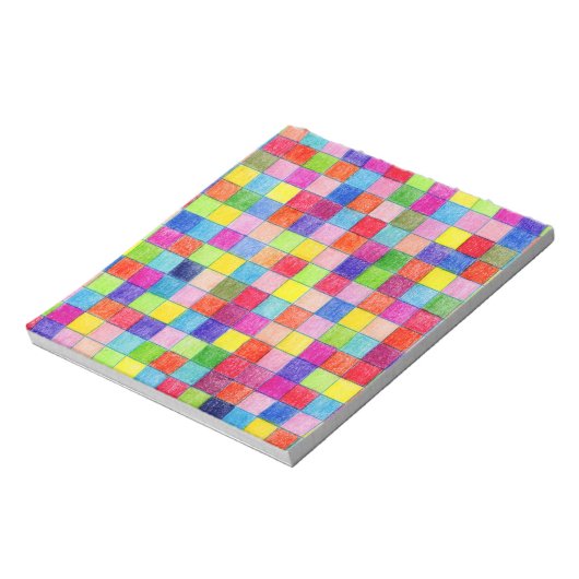 Farbige Farben in den Graph Paper Squares Notizblock (Rotiert)